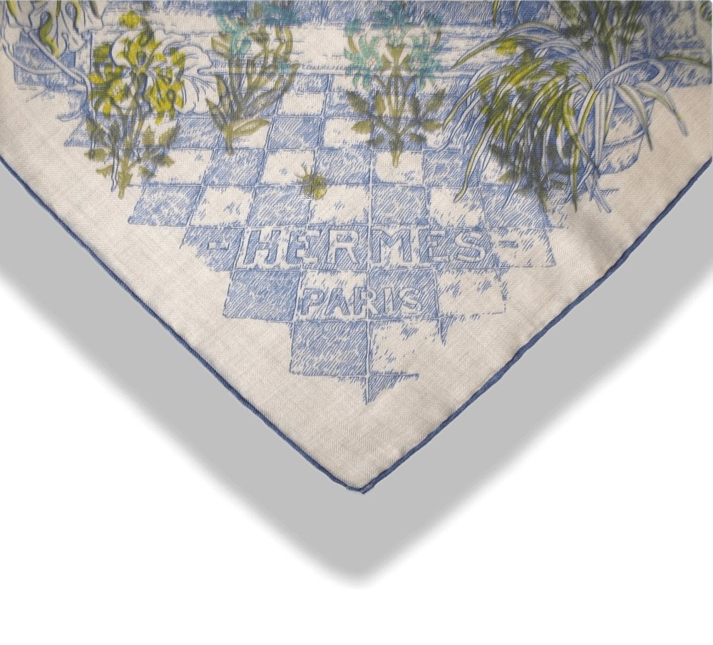 Hermes Le Jardin de Leila au Bloc Cashmere Shawl 140