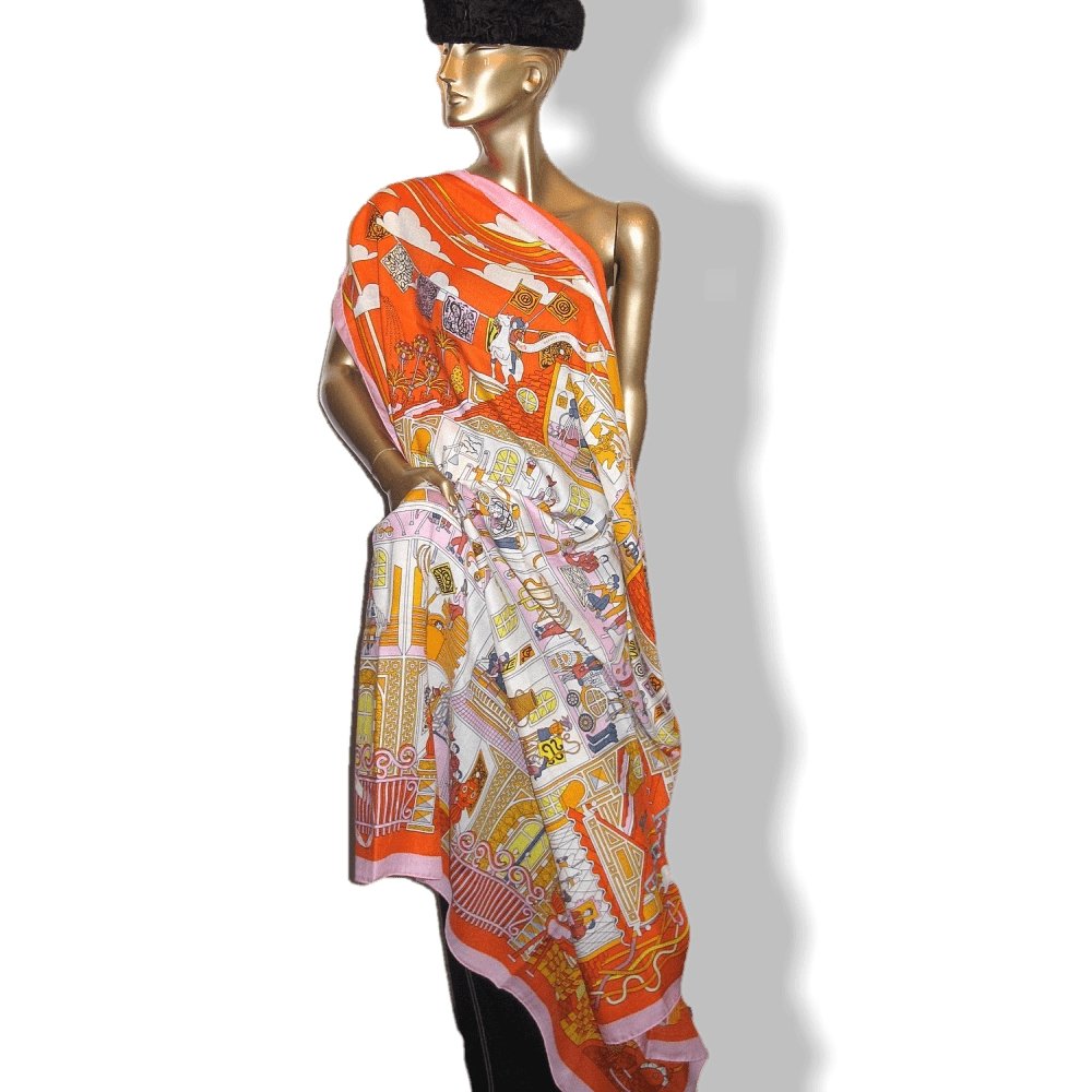 Hermes La Maison des Carres Cashmere Shawl 140
