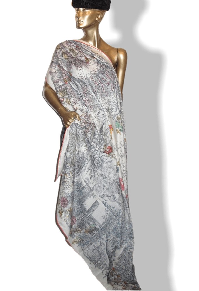 Hermes Le Jardin de Leila au Bloc Cashmere Shawl 140