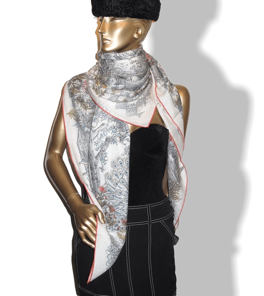 Hermes Le Jardin de Leila au Bloc Cashmere Shawl 140
