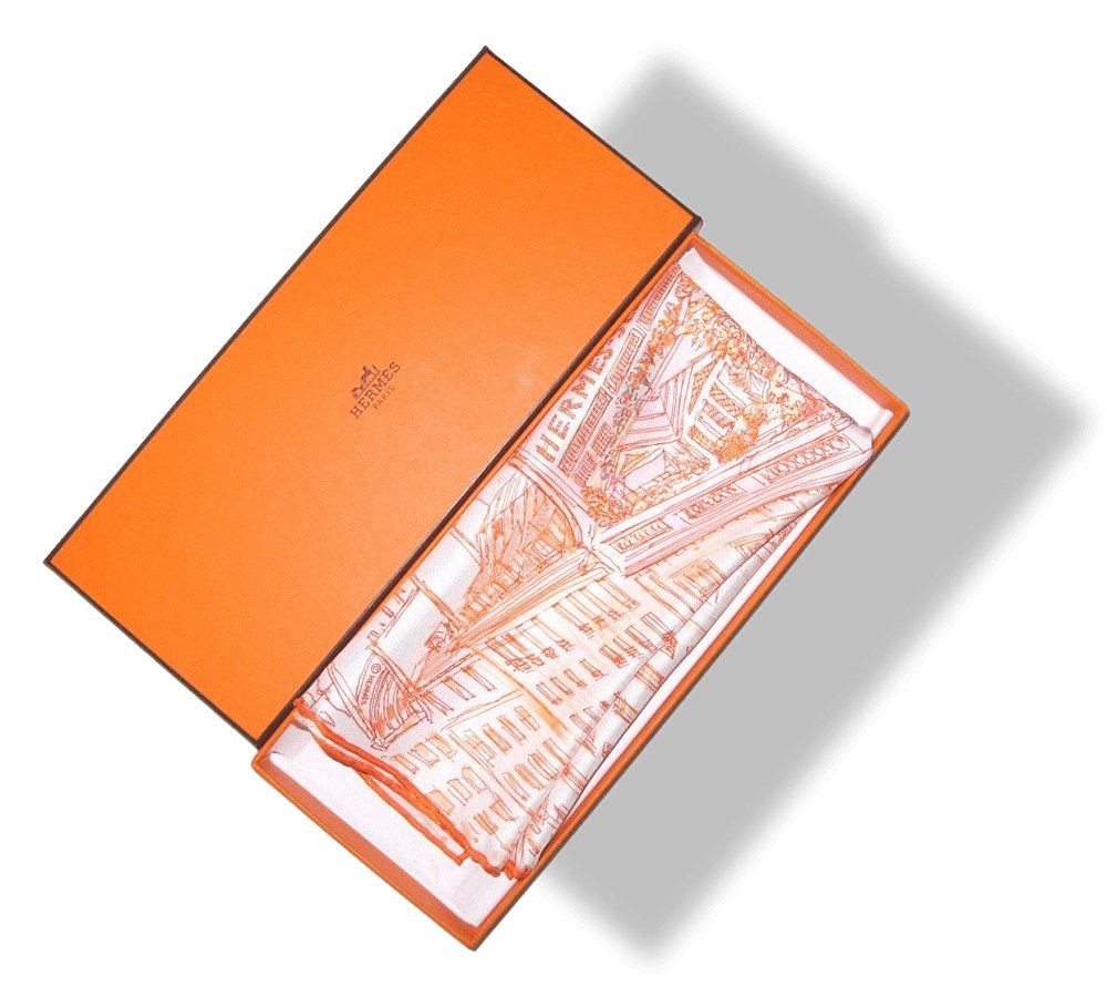 Hermes Un Jardin sur le Toit Gavroche Pochette Twill 42 cm