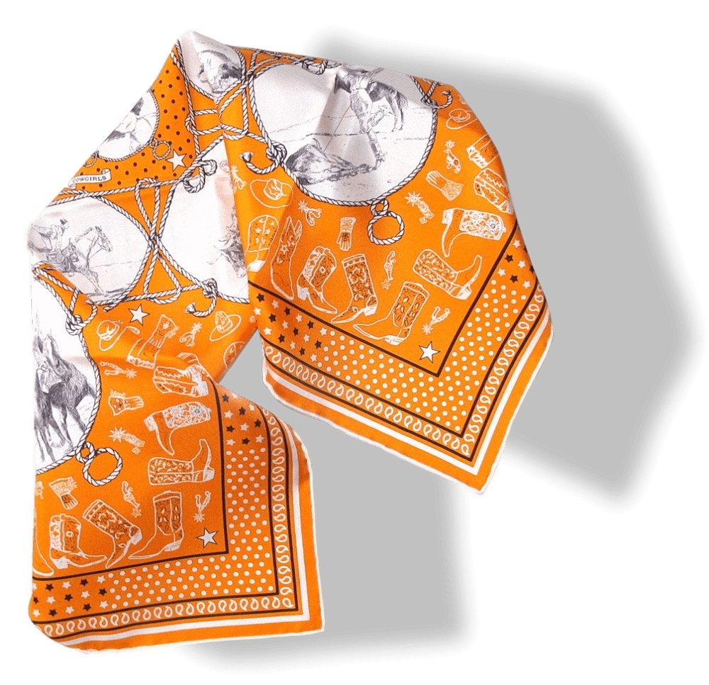 Hermes Rodeo des Cowgirls by Kermit Oliver Silk Bandana 55