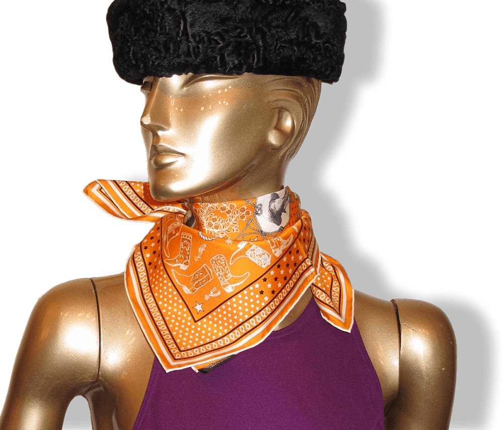 Hermes Rodeo des Cowgirls by Kermit Oliver Silk Bandana 55