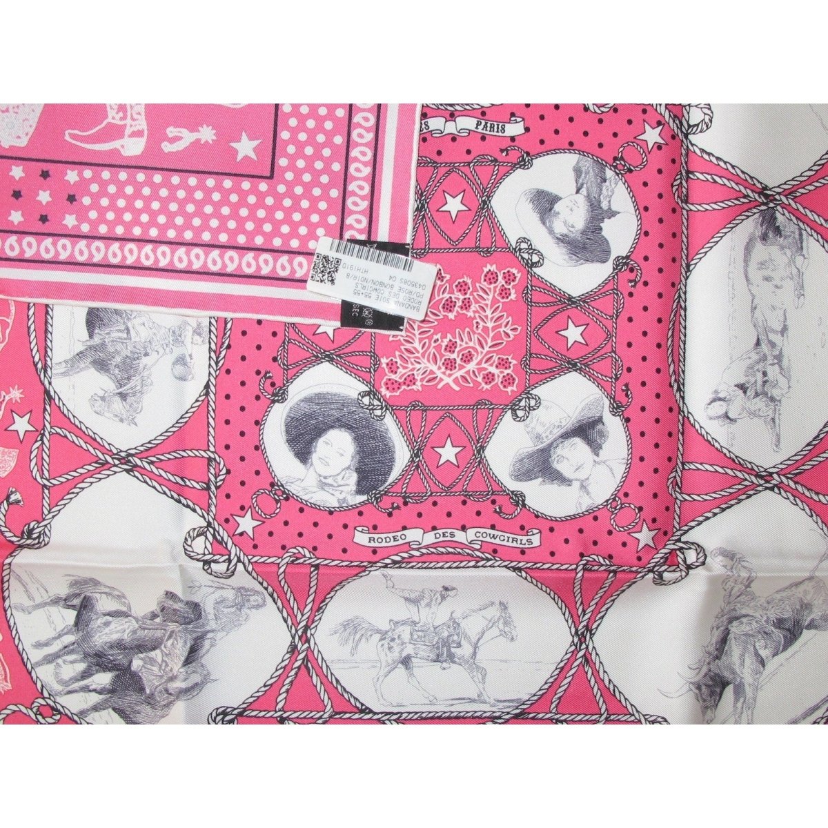 Hermes Rodeo des Cowgirls by Kermit Oliver Silk Bandana 55