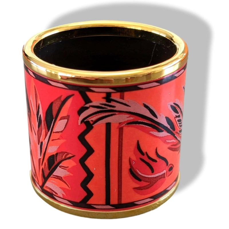 Hermes [73] 2014 Red Enamel BRAZIL Scarf Ring GHW, BNIB! - poupishop