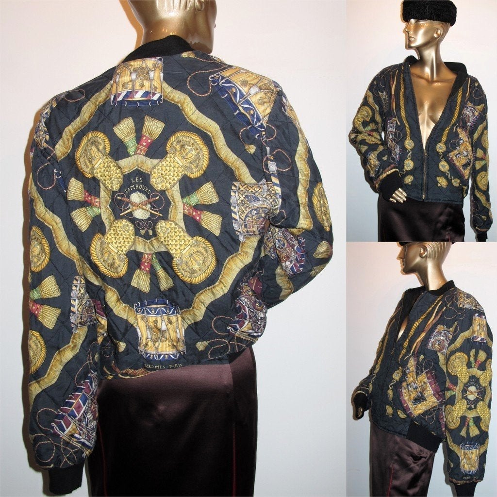 Hermes reversible bomber jacket Les Tambours