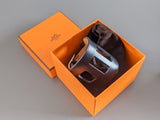 Hermes [90cm] Unisex Black Swift Calfskin/Ag MANCHETTE PERFOREE Bracelet Sz T2, BNIB! - poupishop