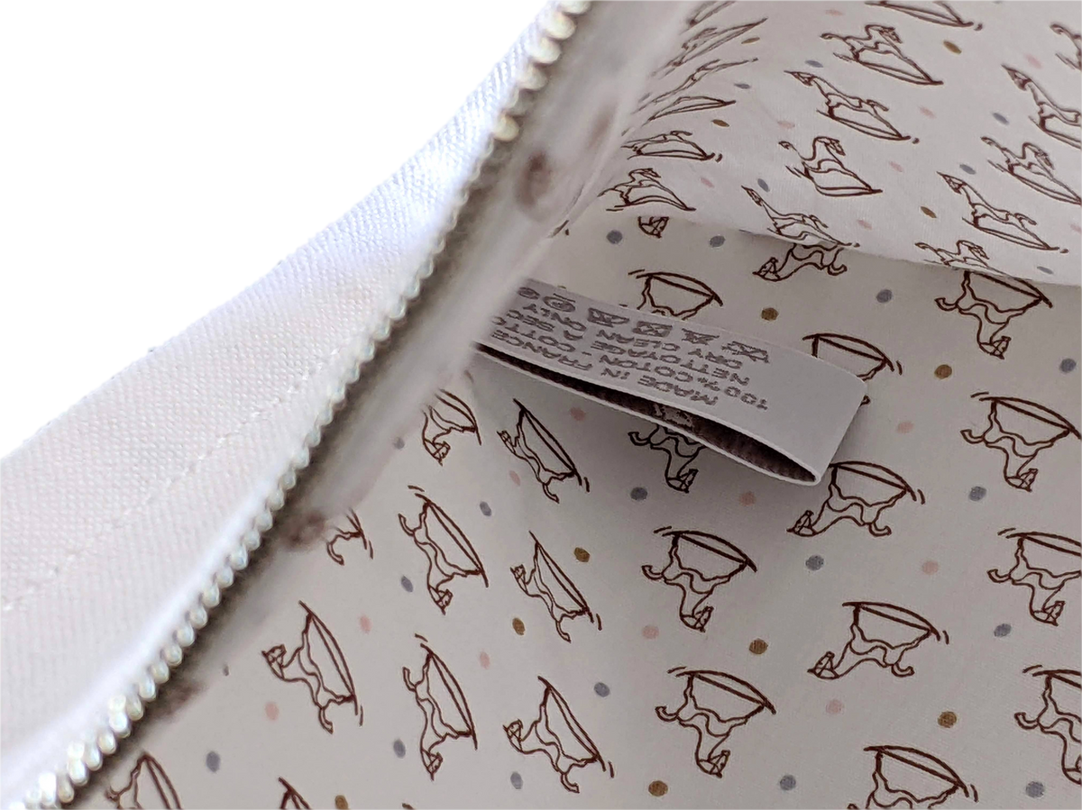 Hermes Blanc Cotton Trousse " A Dada " Toilet Bag GM