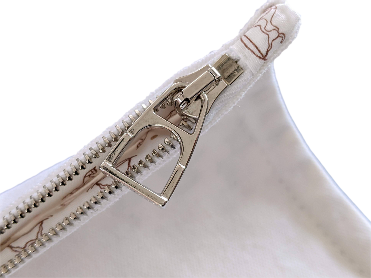 Hermes Blanc Cotton Trousse " A Dada " Toilet Bag GM