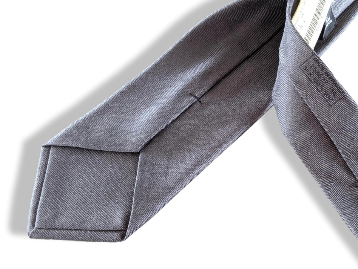 Hermes Acier 18 UNIE CHEVRON Silk Tie 7cm, NWT