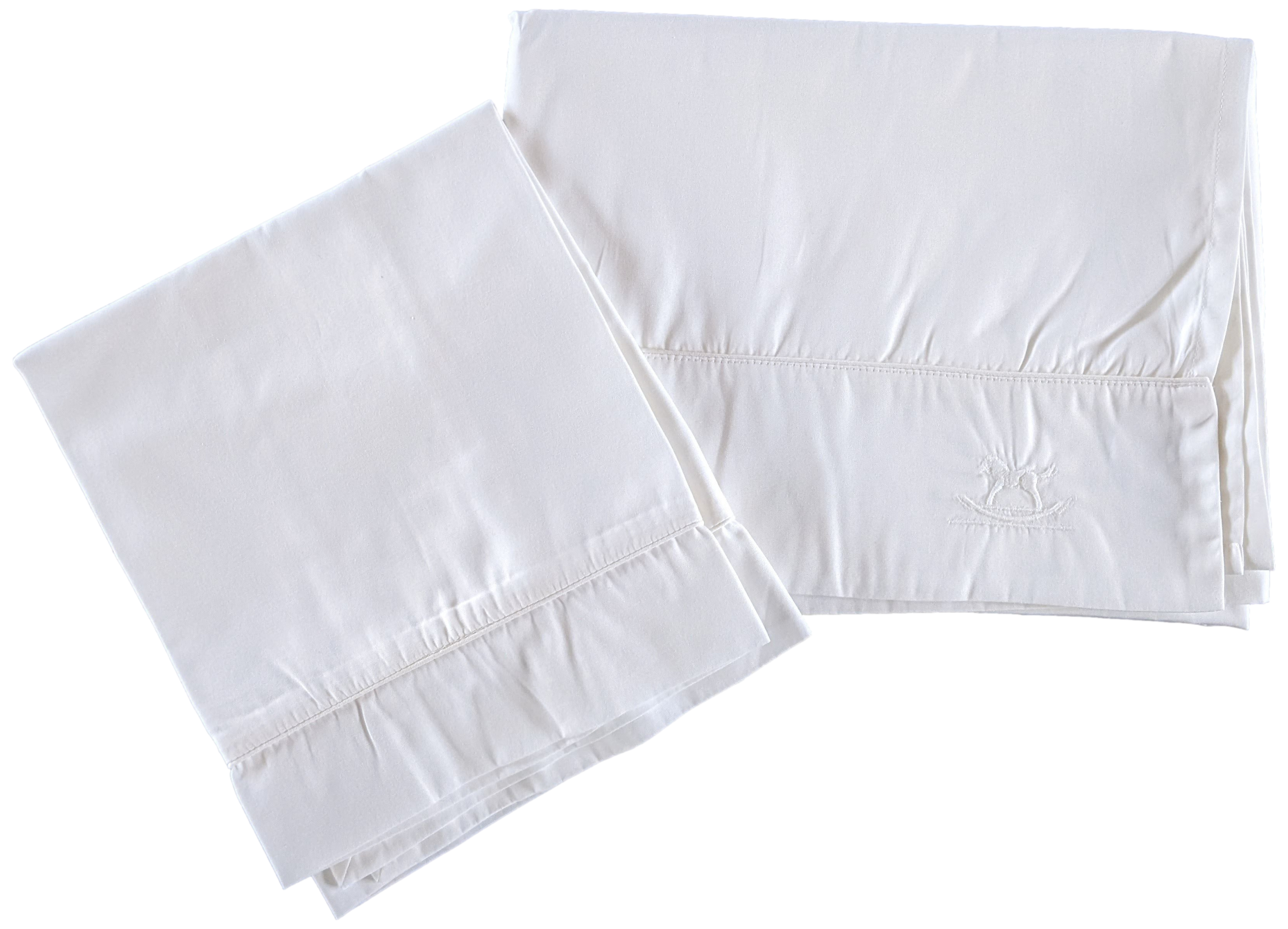 Hermes Blanc/Blanc Trim Parure de Berceau " Adada " Crib Set