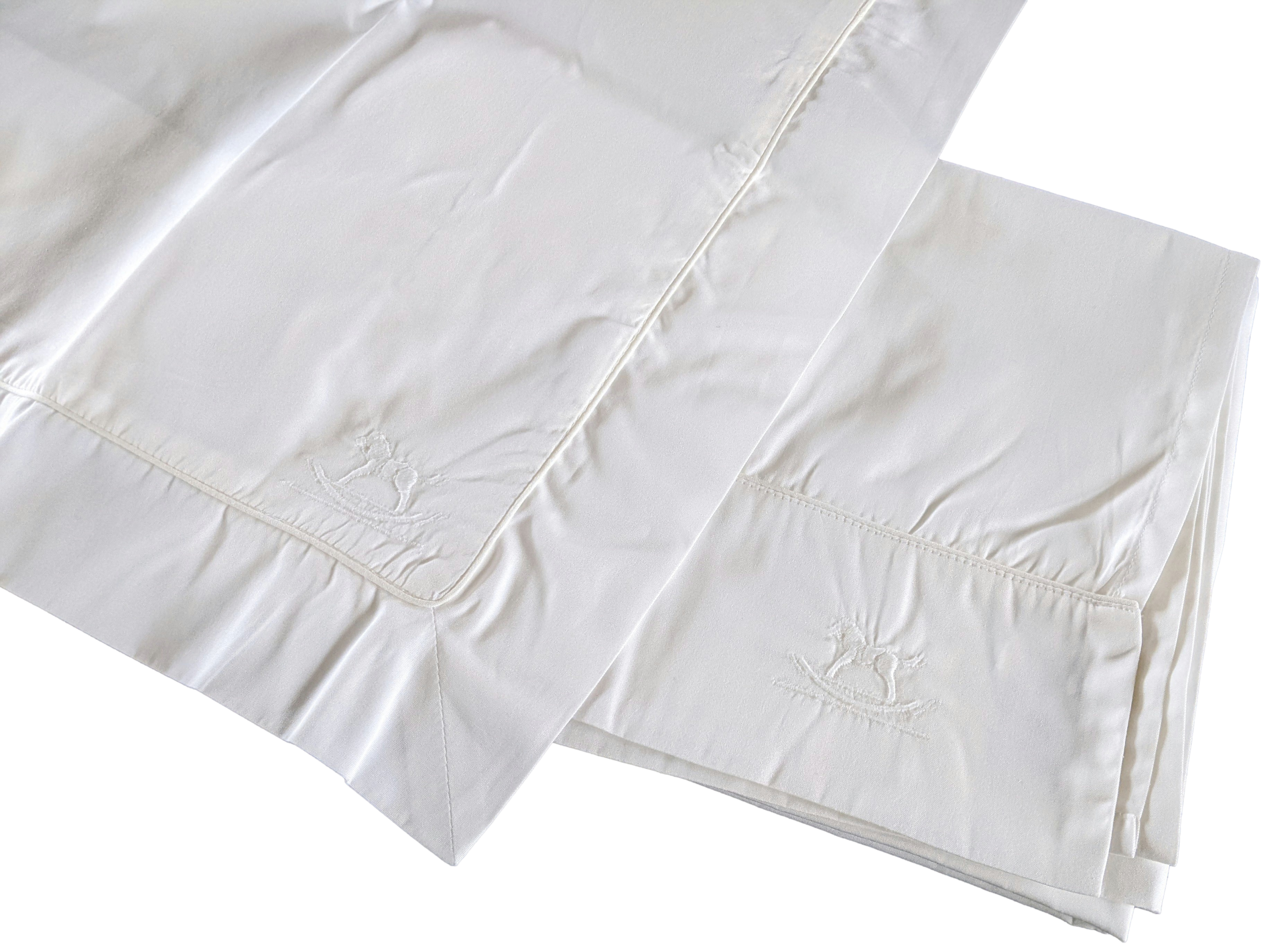 Hermes Blanc/Blanc Trim Parure de Berceau " Adada " Crib Set