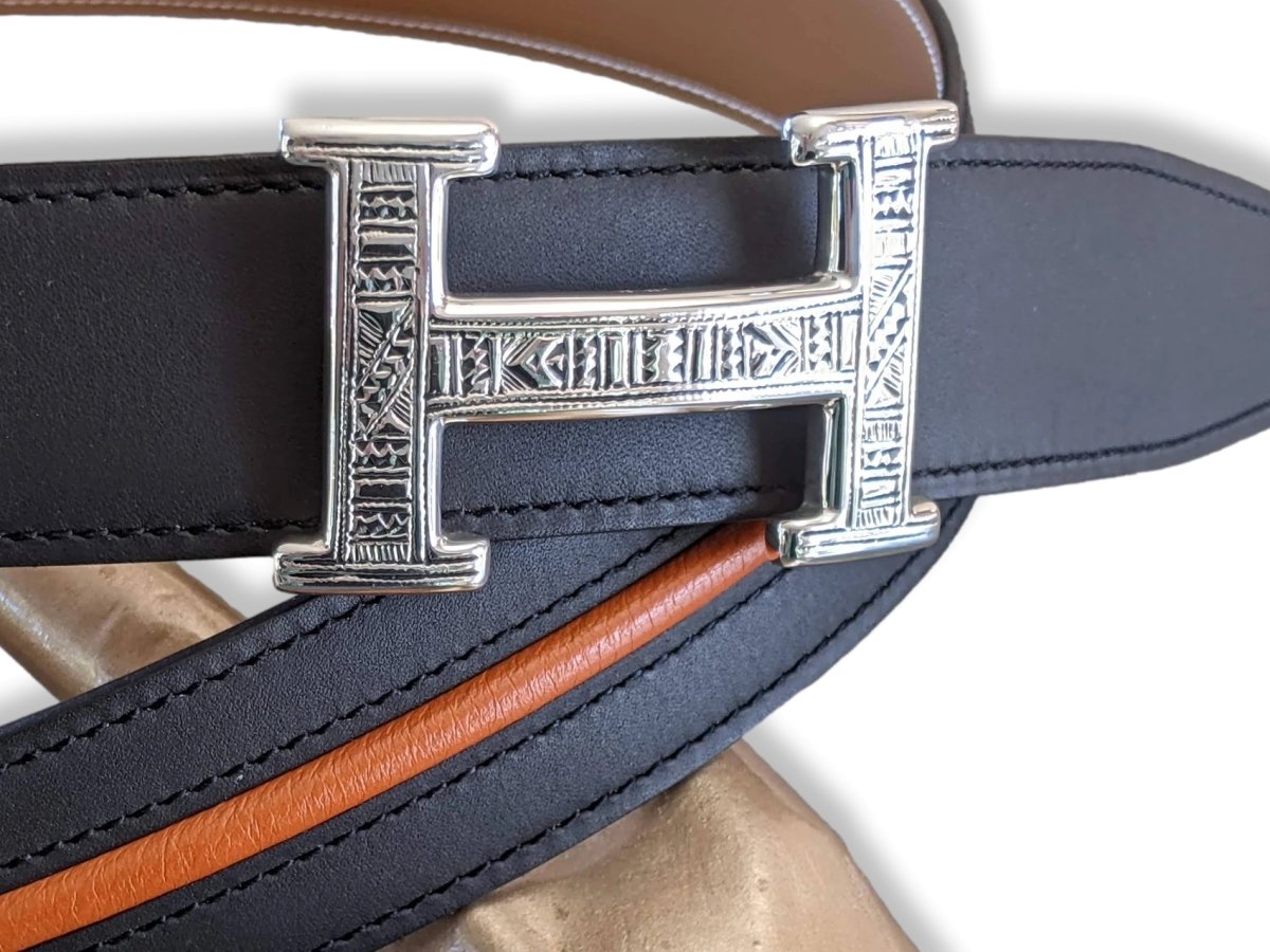 Hermes AG Sterling Silver 925 TOUAREG H Belt Buckle H 32 mm, New in Pochette!