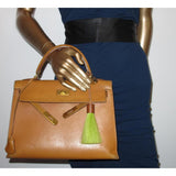 Hermes Crinoline & Barenia Bag Charm Rare Color!