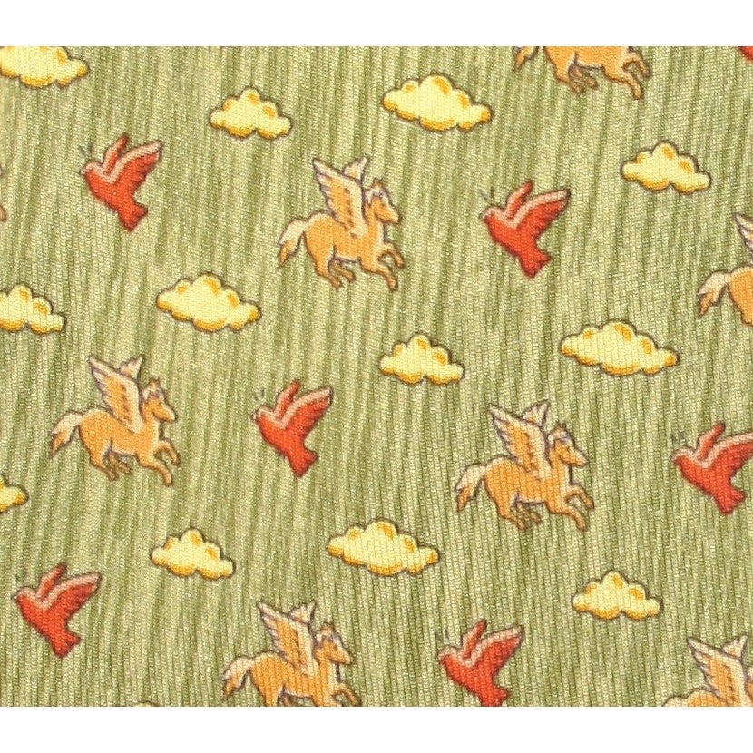 Hermes Pegase Birds Twill Silk Tie, Nr 7831 UA
