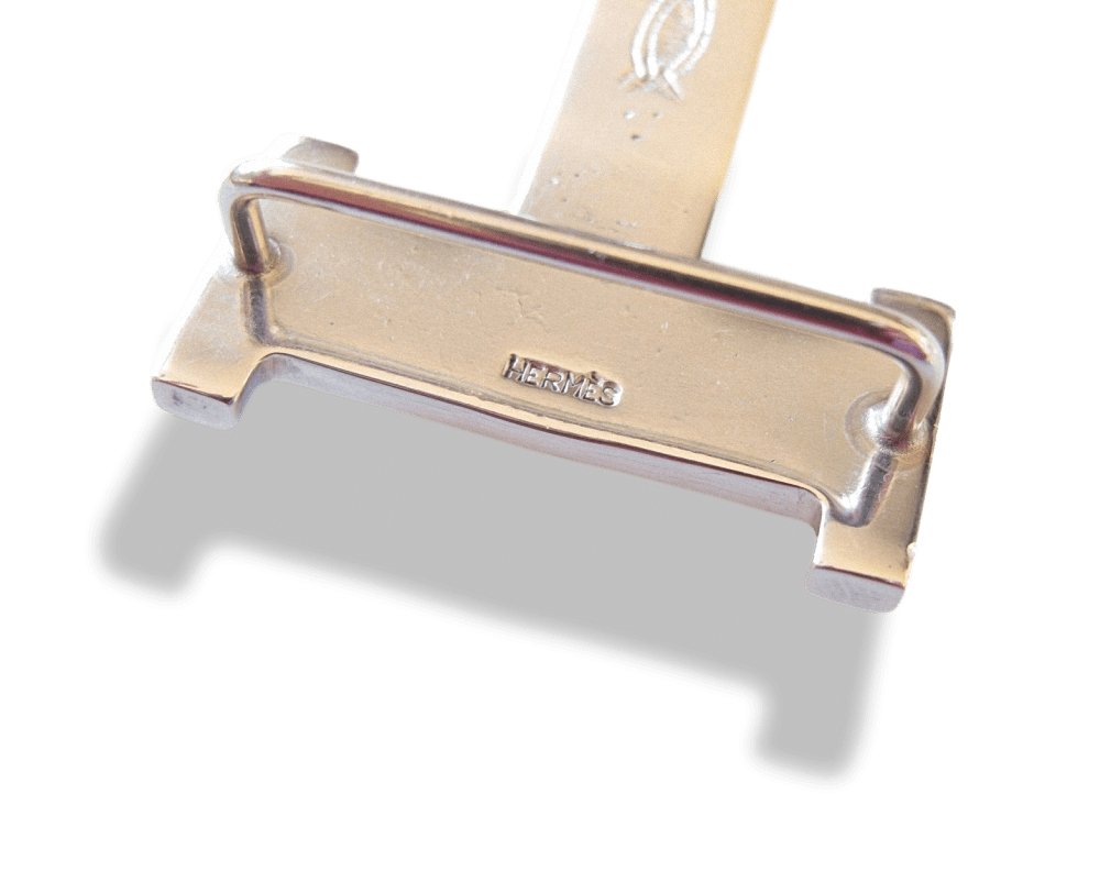 Hermes Sterling Silver AG 925 Touareg Belt Buckle H 32mm