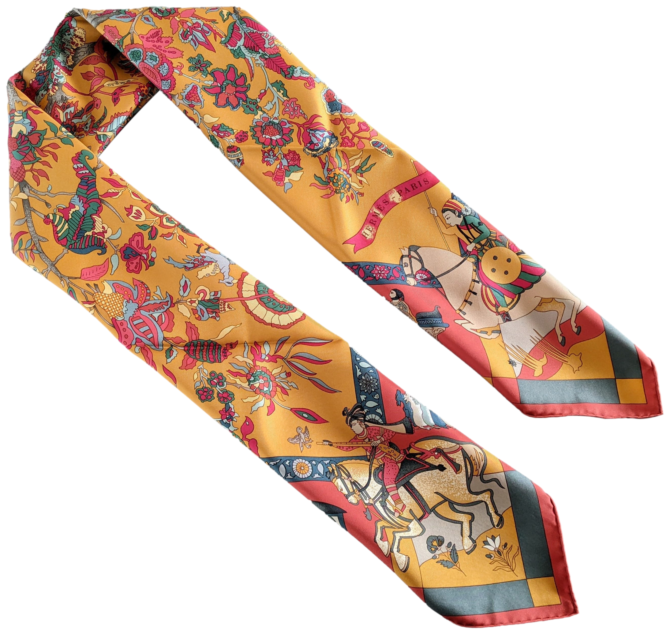 Hermes 1987 Original Issue ASTRONAUT RAKESH SHARMA Fantaisies Indiennes by Loic Dubigeon Twill 90cm
