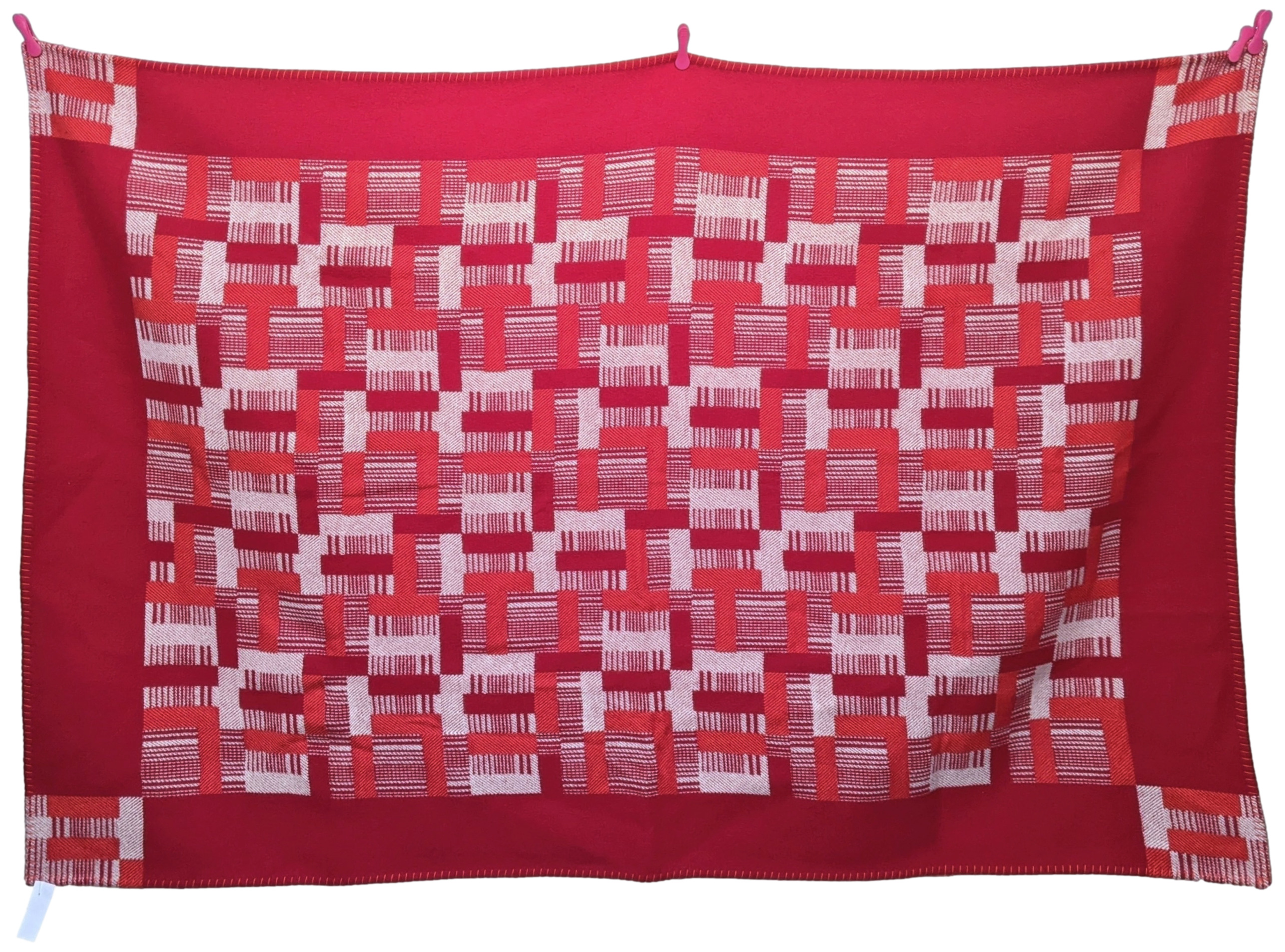 Hermes Tangerine Carmin "Avalon Paper Blok" Plaid 140 x 180 cm