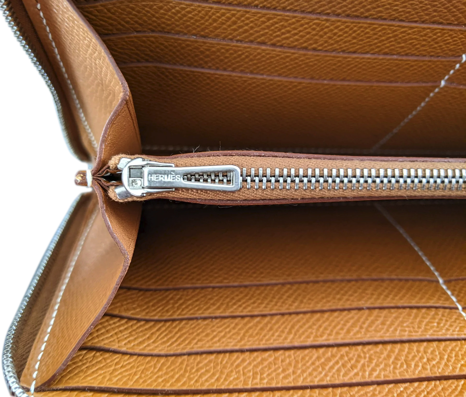 Hermes 2011 Gold Chevre Mysore Gold " Azap classic " Wallet, Large Model