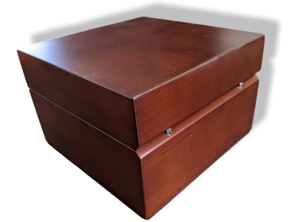 Hermes B09 Luxurious Large Mahogany Wood Box for 2 Watches New