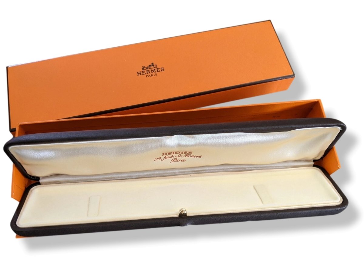 Hermes B06 Luxurious Long Leather Bracelet Case in Orange Box, New!