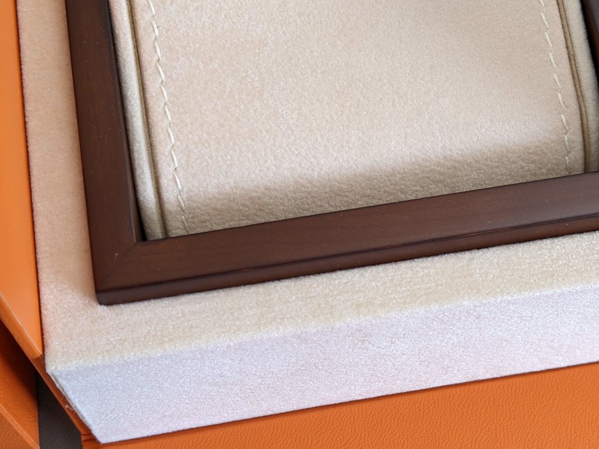 Hermes B07 Luxurious Large Mahogany Wood Box for 2 Watches, New!