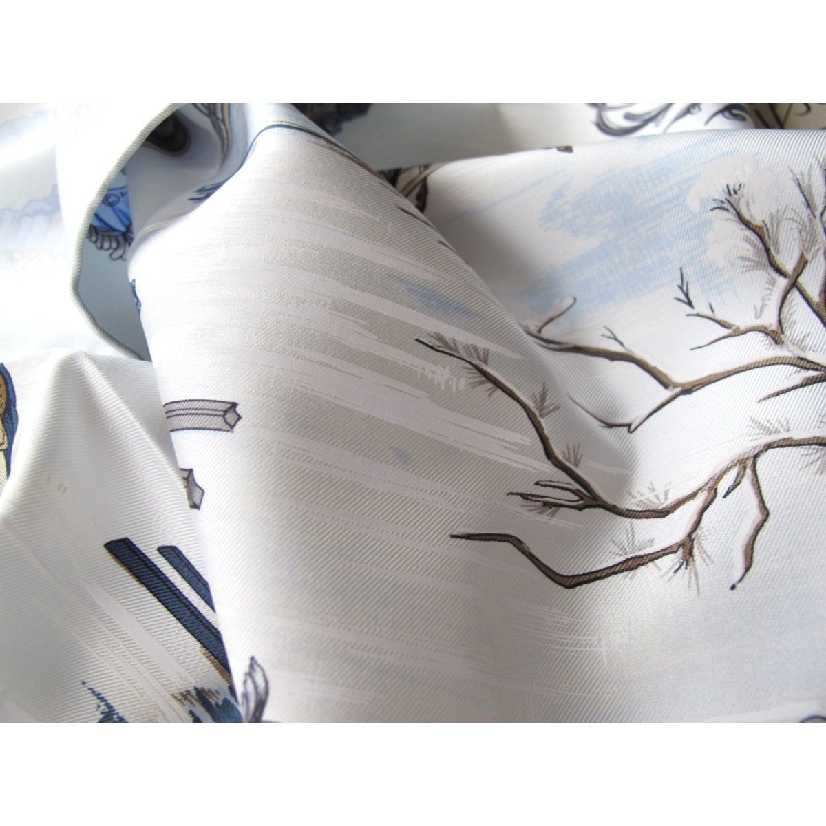 Hermes Traineaux et Glissades by F de la Perriere Silk Twill 90