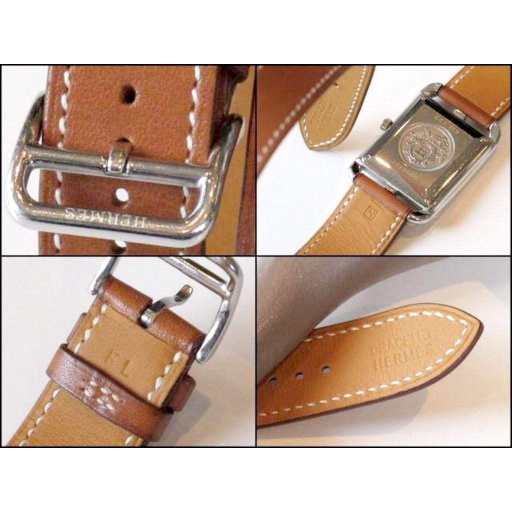 Hermes Barenia Double Tour Automatic Cape Cod GM Watch, Box! - poupishop