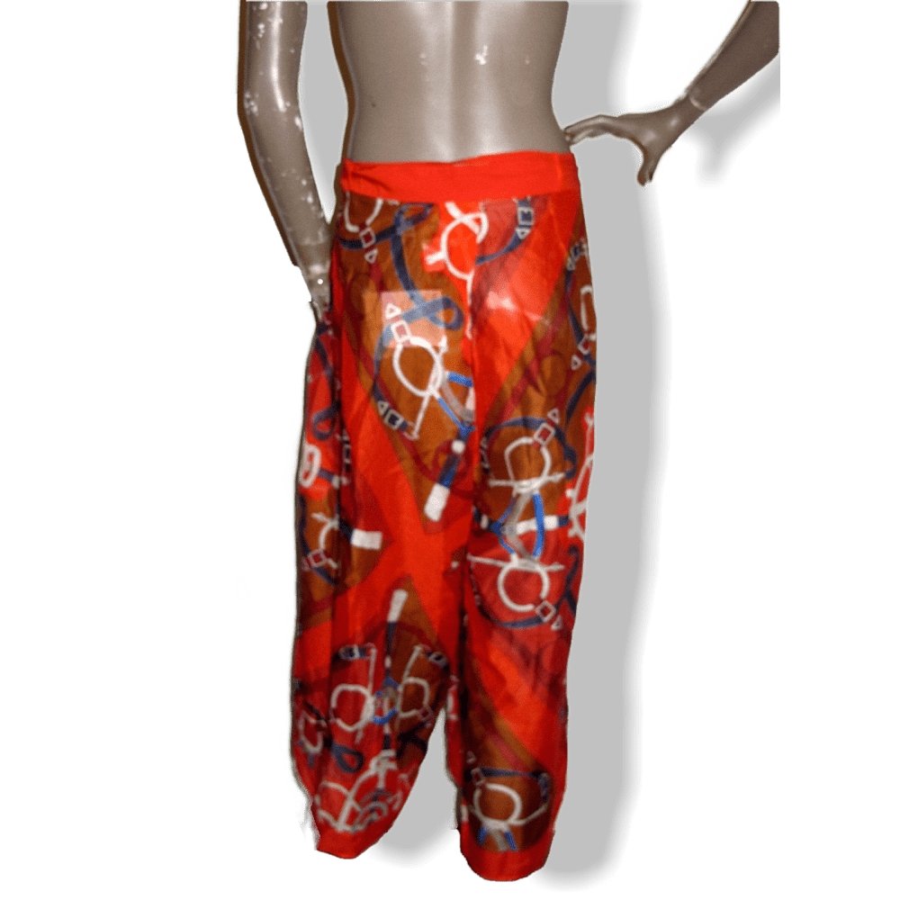 Hermes Eperons d'Or Cotton Sarong Short Large Pants Rare