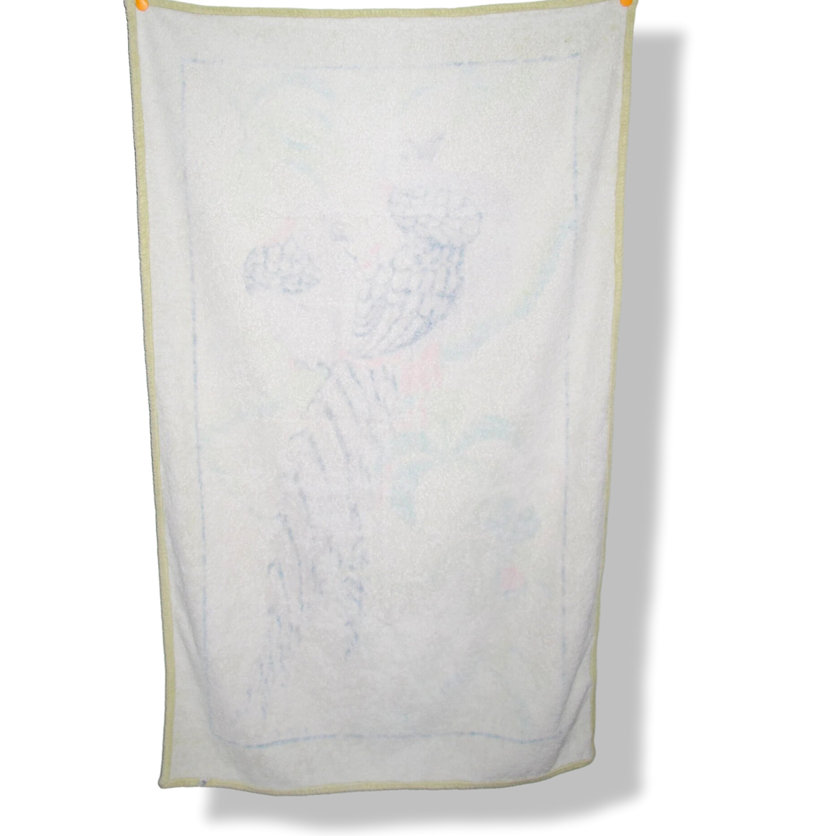Hermes Vintage Anis/Mutli/Blanc BIRDS Tapis de Plage Terry Beach Towel 150 x 90 cm