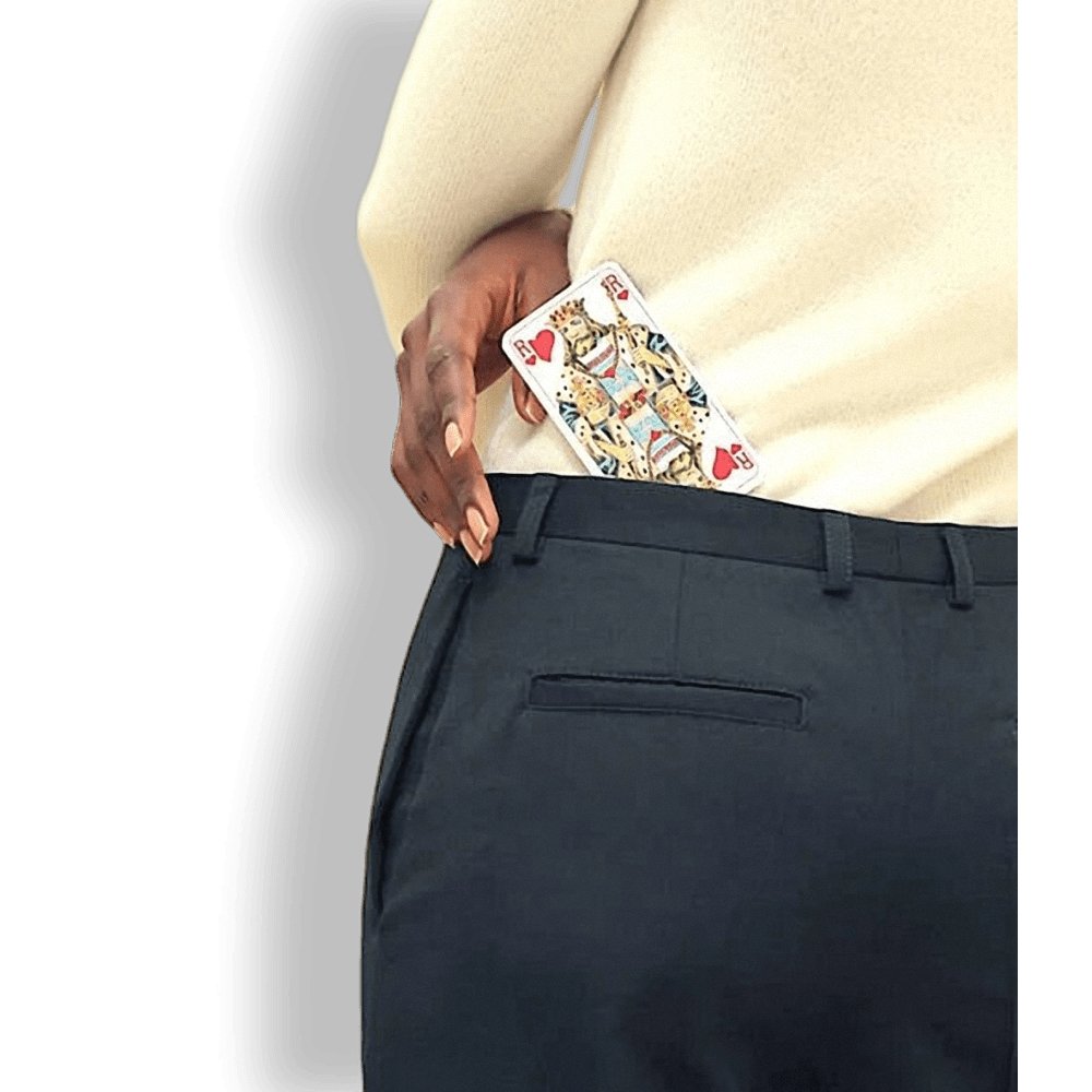 Hermes Black-Blue Grain de Poudre PANTALON CIGARETTE 100% Virgin Wool Women Pants Ret. €1200, BNWT! - poupishop