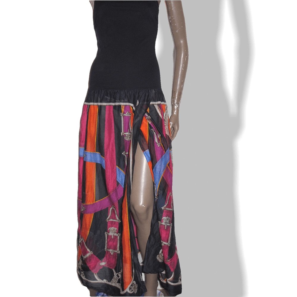 Hermes Cavlcadour Cotton Summer Sleeveless Bustier Beach Dress