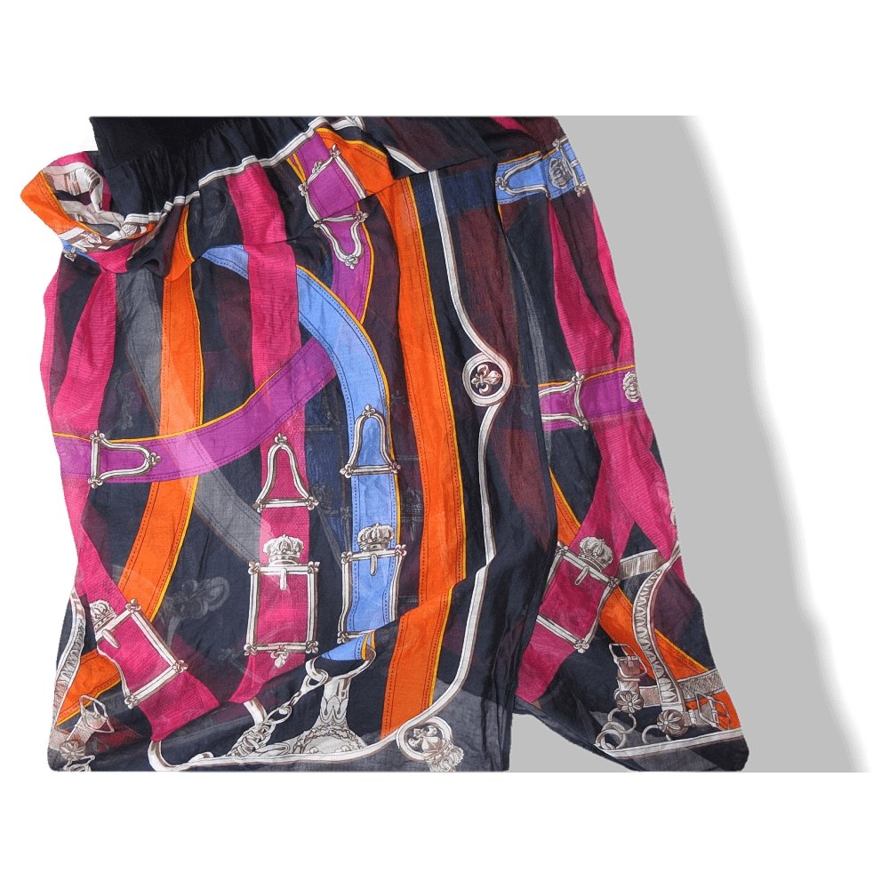 Hermes Cavlcadour Cotton Summer Sleeveless Bustier Beach Dress