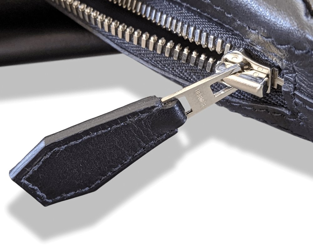 Hermes Black Lambskin and Palladium BIG SHOULDER TRAVEL SPORT BAG, Pur luxe, BNIB! - poupishop