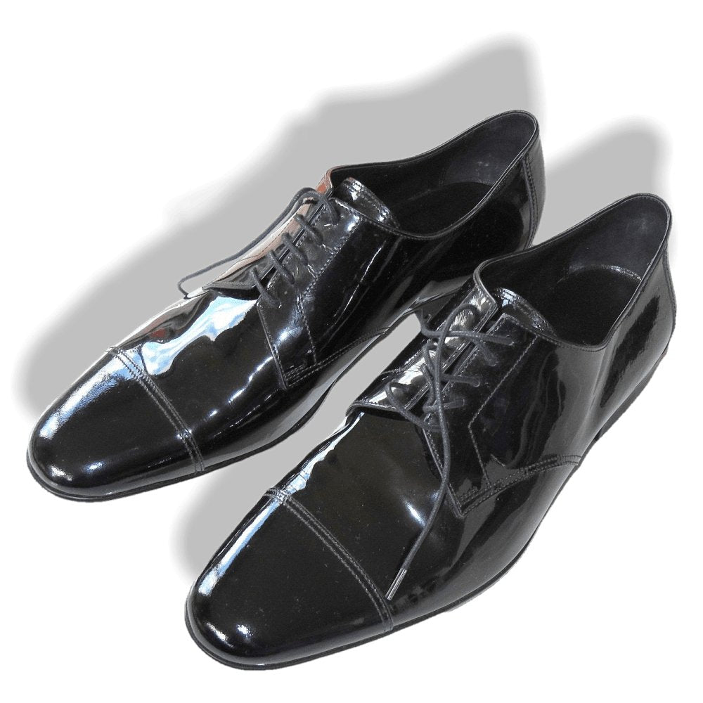 Hermes Black Patent Leather Coktail Party Wedding Men Shoes NIB!
