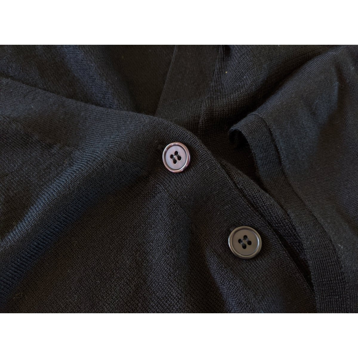 Hermes Black Reglisse Cotton/Silk Fine Knite MAILLE TWIN SET LONG UNIFORME H, BNWT! - poupishop