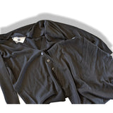 Hermes Black Reglisse Cotton/Silk Fine Knite MAILLE TWIN SET LONG UNIFORME H, BNWT! - poupishop