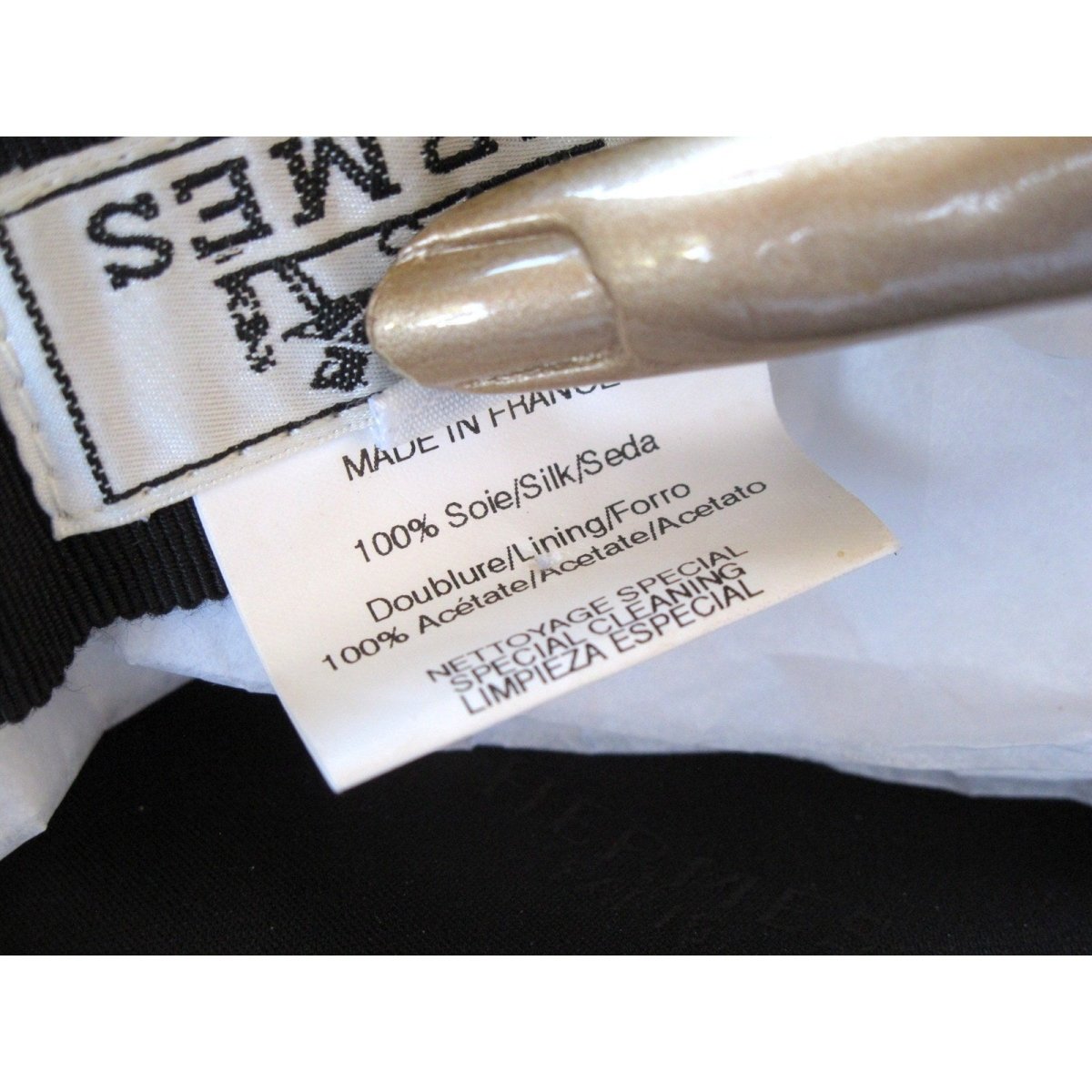 Hermes Black Satin of Silk Duchesse Cap Hat Sz55, New! - poupishop