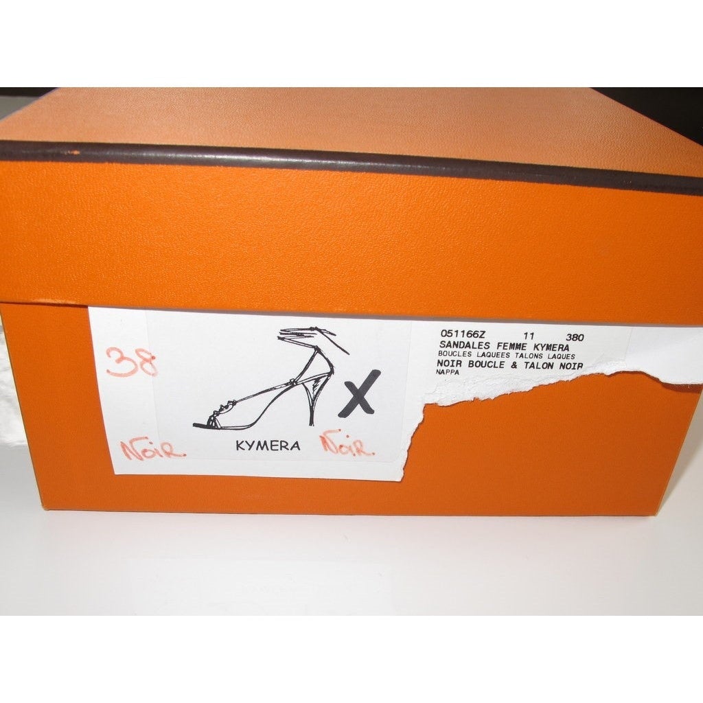 Hermes Black/Black Kymera Sandals Women Shoes, NIB! - poupishop