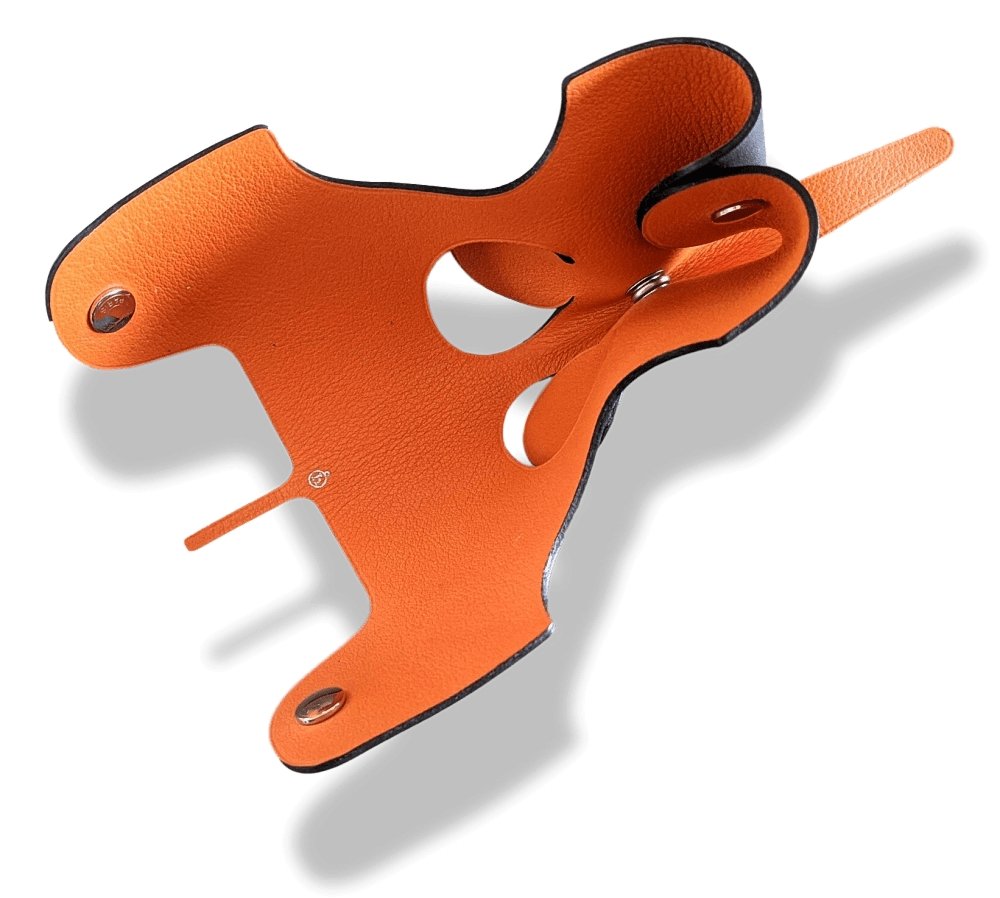 Hermes Black/Orange ELEPHANT Clickazoo PETIT H, New!