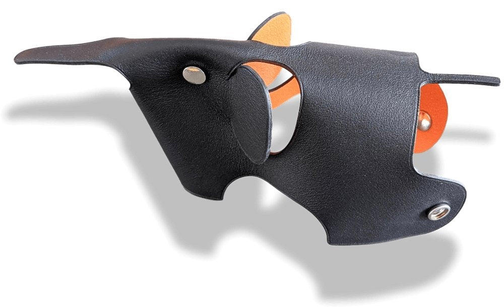 Hermes Black/Orange ELEPHANT Clickazoo PETIT H, New!