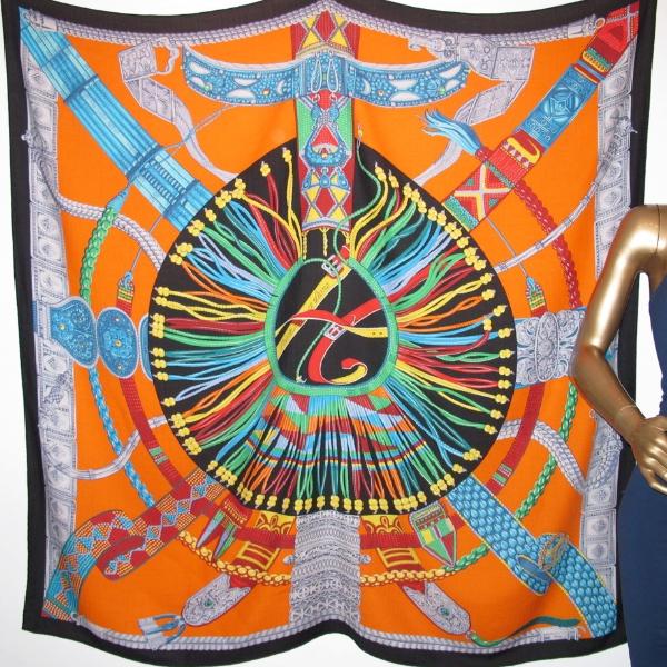Hermes Black Ceintures et Liens Shawl