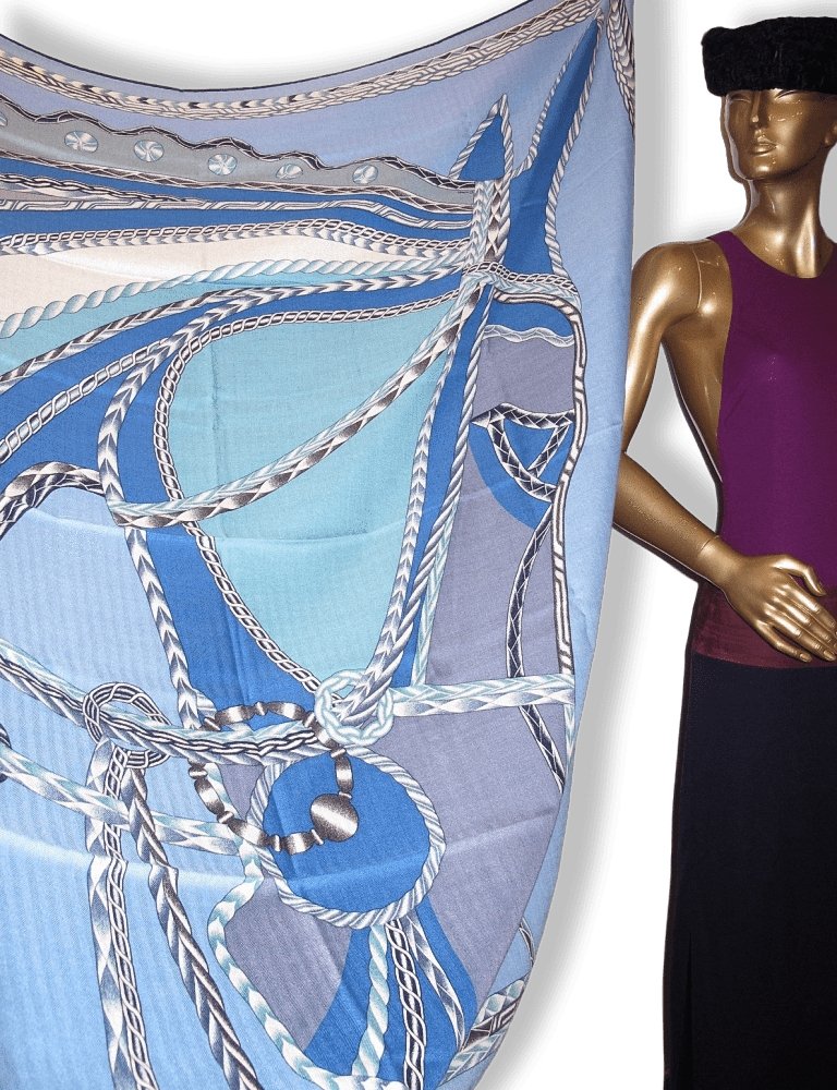 Hermes Robe Du Soir Cashmere 70% Shawl 140