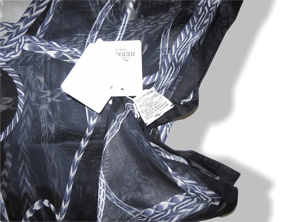 Hermes Blue Robe du Soir Cotton Beach Tunic Dress Sz All, NWT! - poupishop