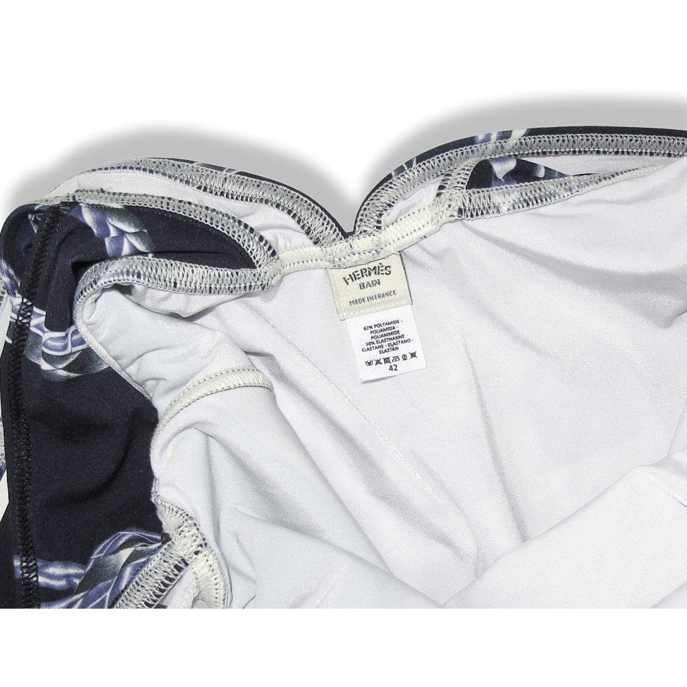 Hermes Blue Robe du Soir Maio Swimsuit 1pc Sz42, Rare! - poupishop