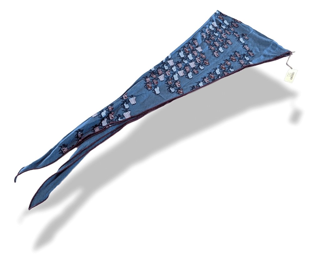 Hermes Blue/Lie de Vin Cashmere COUVERTURES ET TENUES MINI HORSES LOSANGE GM, Men Collection, BNWTIB! - poupishop
