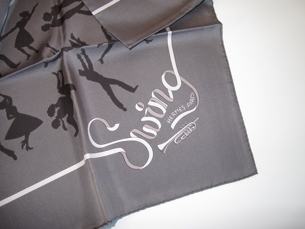 Hermes 2003 cw02 Grey/Black Boogie Woogie Twill 90, New! - poupishop