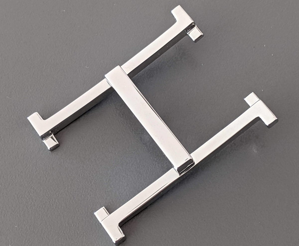 Hermes Brushed Inox Ag H OBSTACLE Buckle 32mm, New in white box! - poupishop
