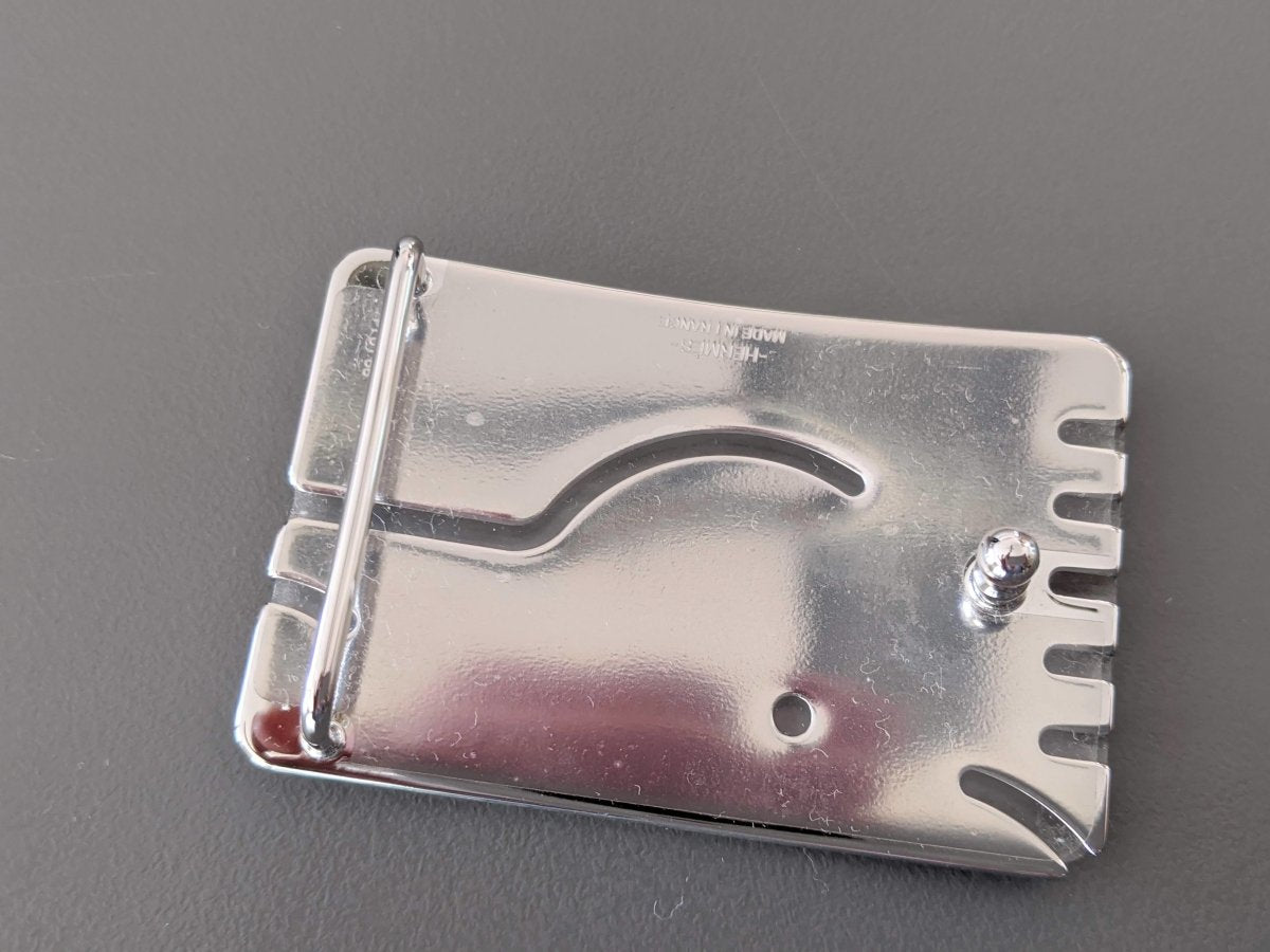 Hermes Brushed Silver Horse Head HOMME A CHEVAL Buckle 32mm Rare, New in white box! - poupishop