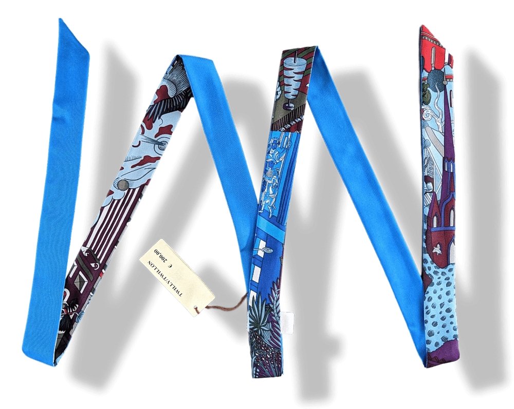 Hermes Burgundy Blue ANIMAPOLIS by Jan Bajtlik Twillon, BNWTIB! - poupishop